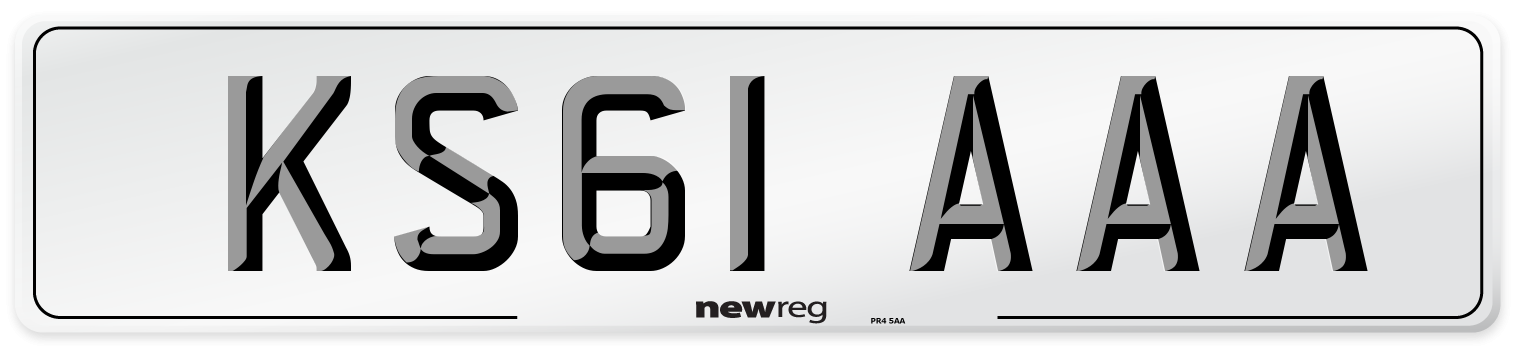 KS61 AAA Number Plate from New Reg